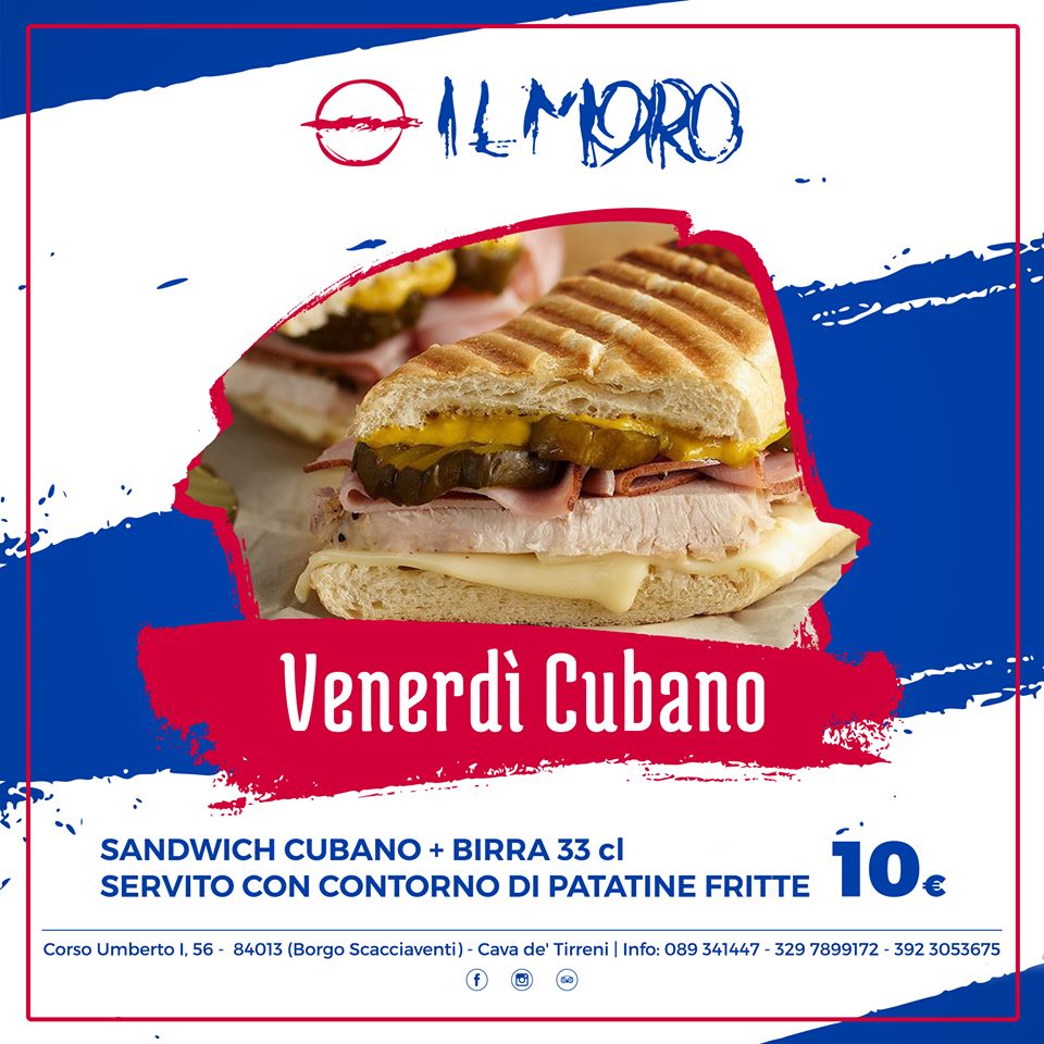 Pub Il Moro: il venerdì promo Sandwich Cubano