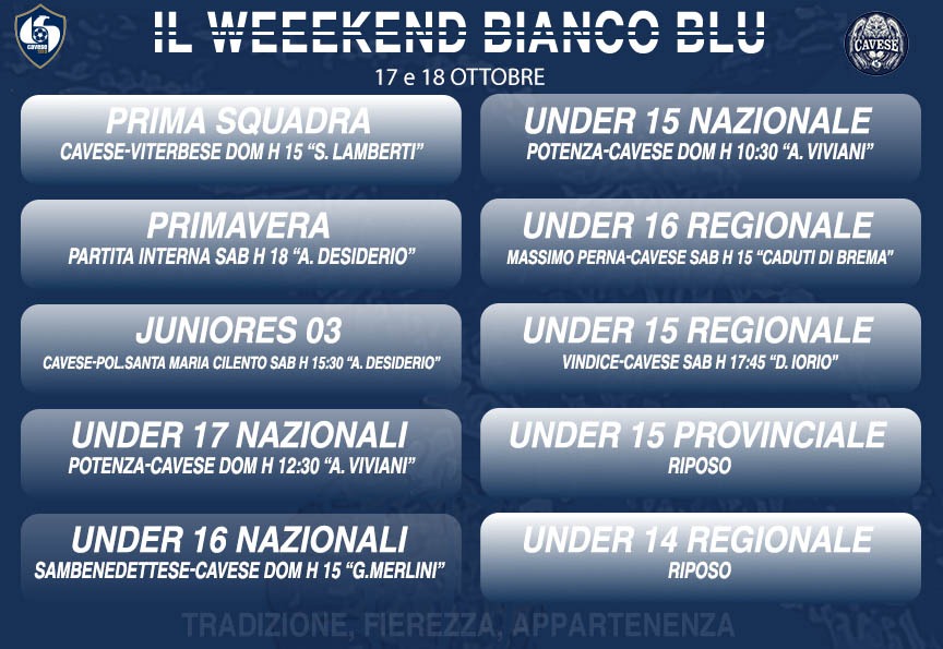 WEEKEND BIANCOBLU, ecco tutti gli appuntamenti!