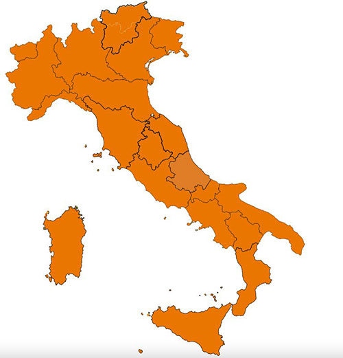 Tutta l’Italia verso la zona arancione: ecco cosa si potrà fare e cosa sarà vietato