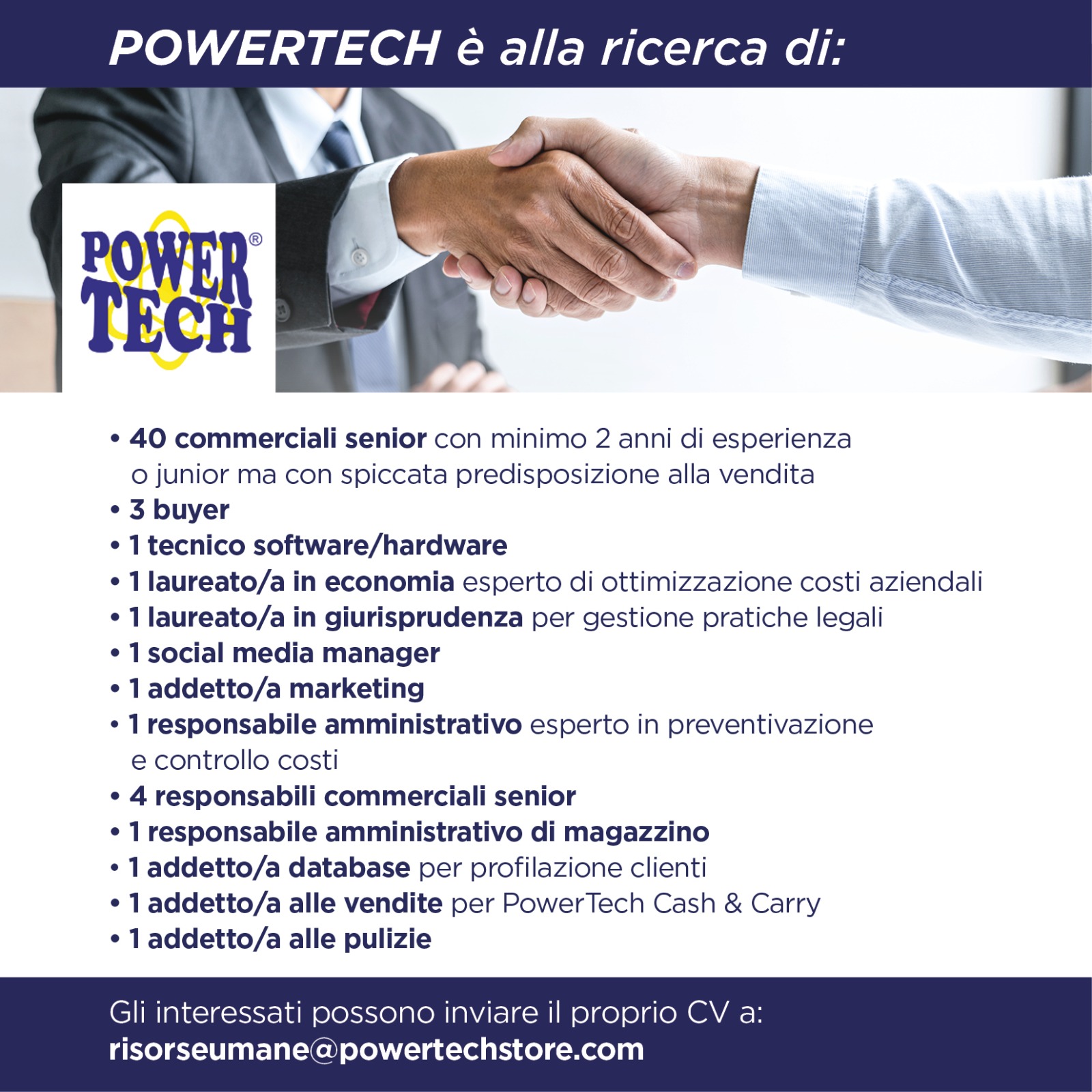 Lavoro Cava de’ Tirreni – Power tech è alla ricerca di personale