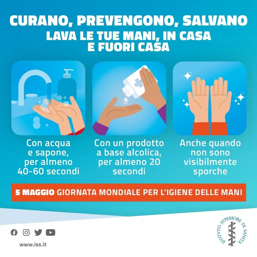 5 Maggio – Giornata mondiale per l’igiene delle mani.