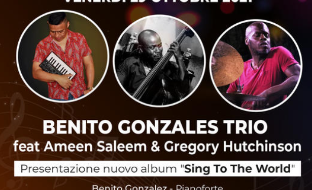 pub il moro – Venerdì 29 ottobre Benito Gonzalez trio con Presentazione nuovo album “Sing To The World”