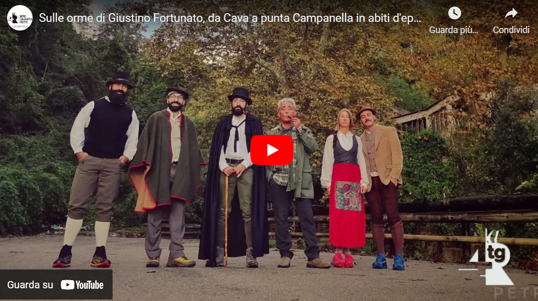 Sulle orme di Giustino Fortunato, da Cava a Punta Campanella in abiti d’epoca (VIDEO)