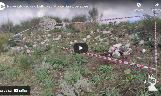 Ordigno bellico rinvenuto su monte San Liberatore (VIDEO)
