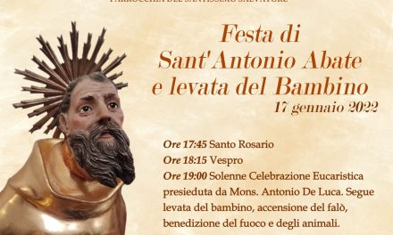 Cava de’ Tirreni, stasera a Passiano il tradizionale falò di Sant’Antonio Abate