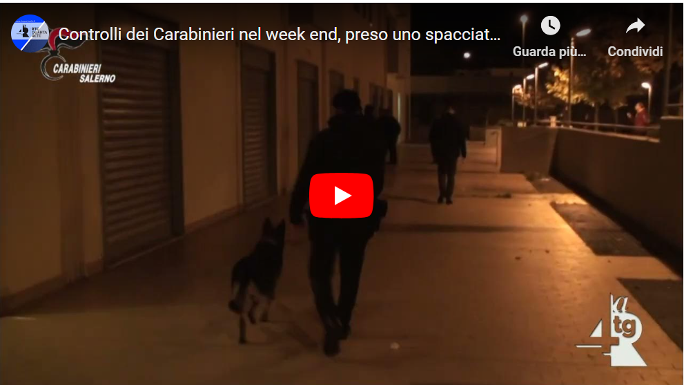 Controlli dei Carabinieri nel week – end, preso uno spacciatore di Vietri (VIDEO)